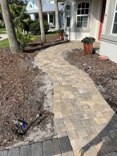 walkway pavers installation