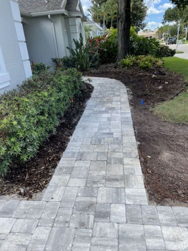 walkway pavers installation