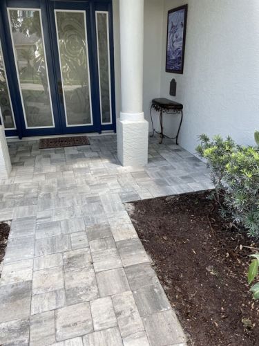 walkway pavers installation