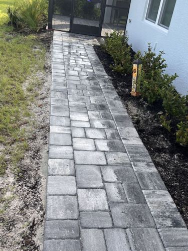 walkway pavers installation