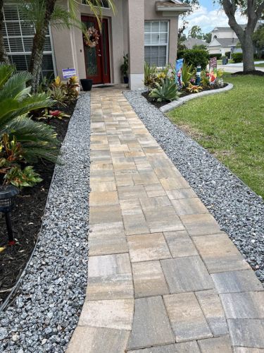 walkway pavers installation