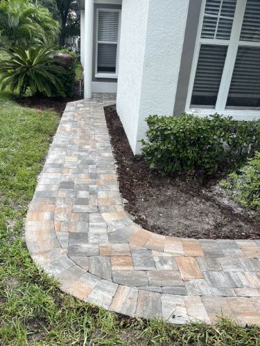 walkway pavers installation