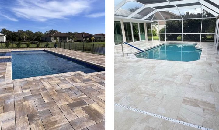 Paver Stone vs. Travertine for Pool or Patio Deck | Pavers ...