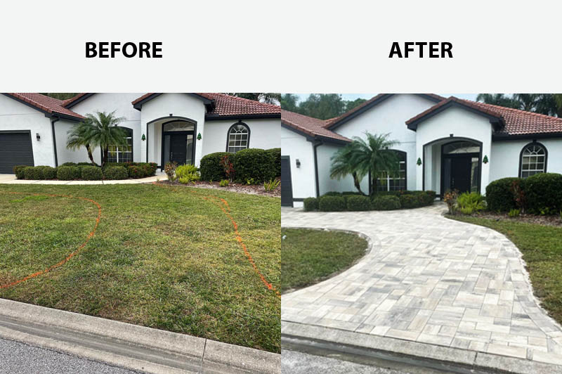 Bradenton driveway paver installation